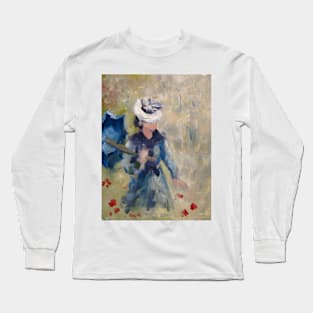 Study of Monet's "Poppy Fields" Long Sleeve T-Shirt